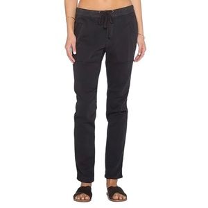 James Perse Gray Green Wash Brushed Cotton Twill Cargo Jogger Utility Pants - 2